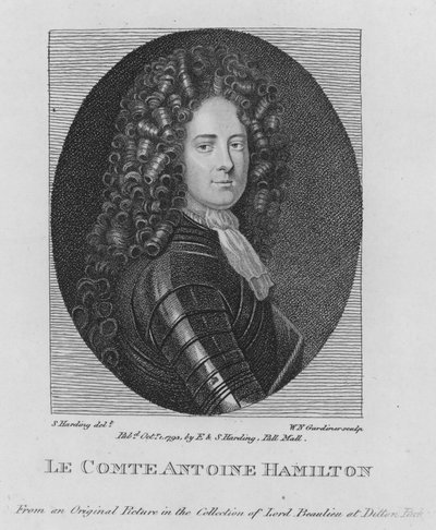 Hrabě Antoine Hamilton (rytina) od S. (after) Harding