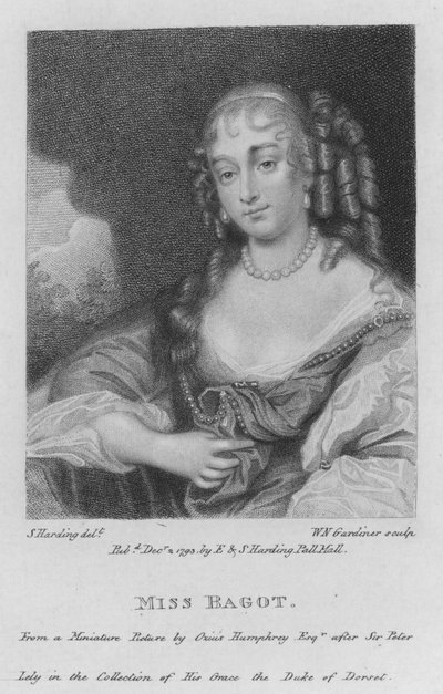Slečna Bagotová (rytina) od S. (after) Harding