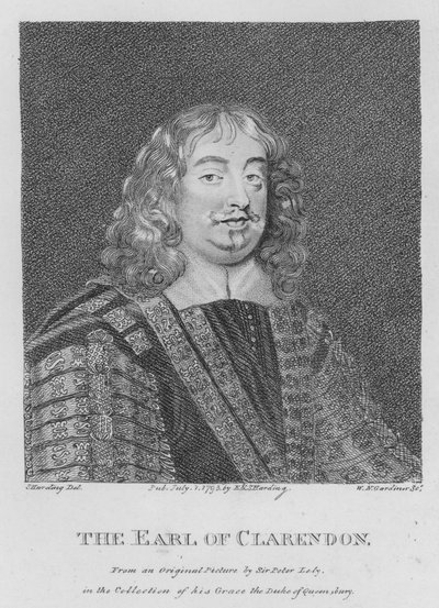 Hrabě z Clarendonu (rytina) od S. (after) Harding