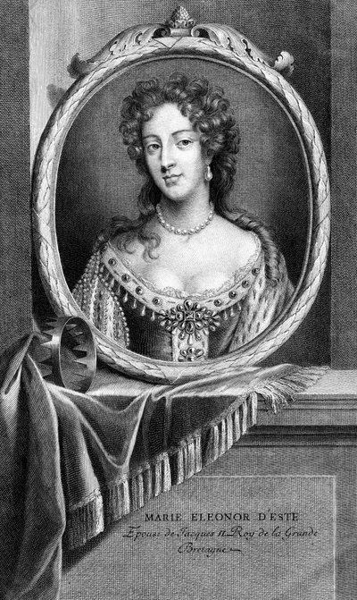 Marie z Modeny, královna choť krále Jakuba II Velké Británie. od S. Audran