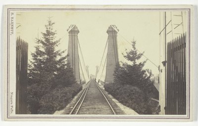 Železniční visutý most, Niagarské vodopády od S. Barnett