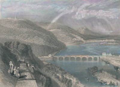 „Most of St. Cloud from Sevres“, 1835 od S Fisher