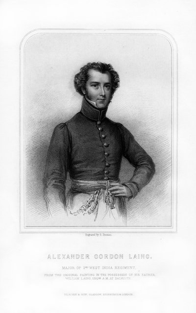 Alexander Gordon Laing, skotský cestovatel, 1870. od S. Freeman