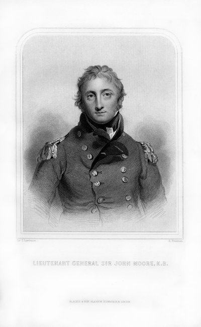 Sir John Moore, britský voják a generál, 1870. od S. Freeman