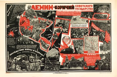 Lenin je kormidelníkem sovětského státu, cca 1926. od S. Mitrofanov