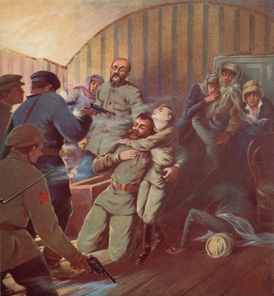 Zavraždění ruského cara Mikuláše II. a jeho rodiny bolševiky, Jekatěrinburg, ruská revoluce od S. Sarmat