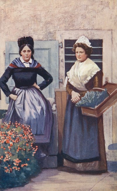 Selské dívky z Causses (barevná litografie) od Sabine Baring Gould