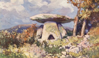 Dolmen of Grandmont (barevná litografie) od Sabine Baring Gould