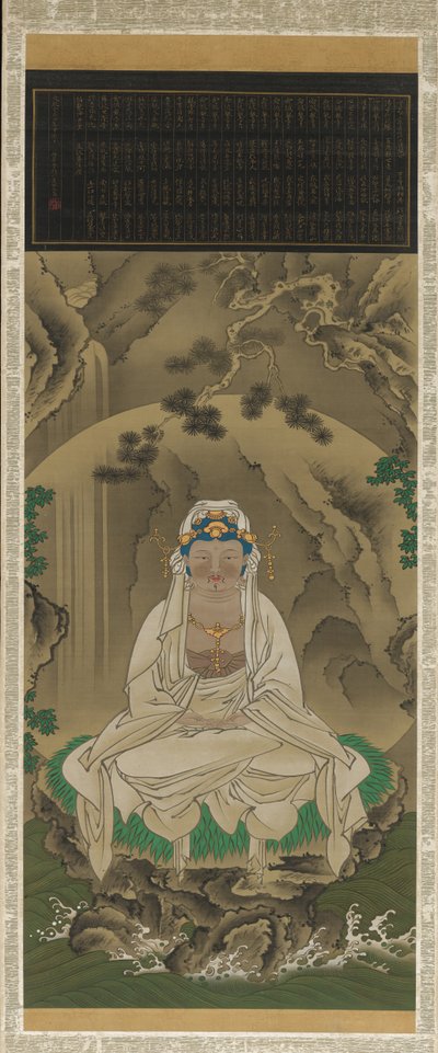 Kannon v bílém rouchu, 1823. od Sakai Hoitsu