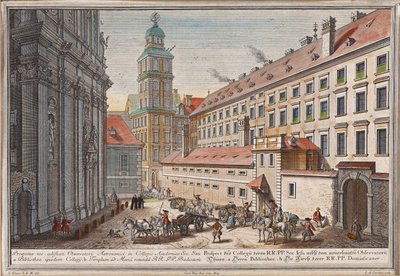 Dominikánský kostel s observatoří v Postgasse od Salomon Kleiner