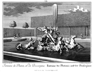 Prospekt fontán Pluto a Proserpina od Salomon Kleiner