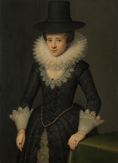 Portrét Anny Boudaen Courtenové (1599-1622) od Salomon Mesdach (attributed to)