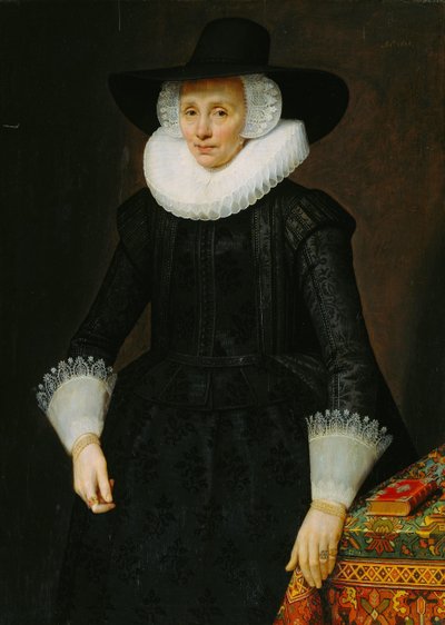 Portrét Margarity Courtenové (1564-1640) od Salomon Mesdach (attributed to)