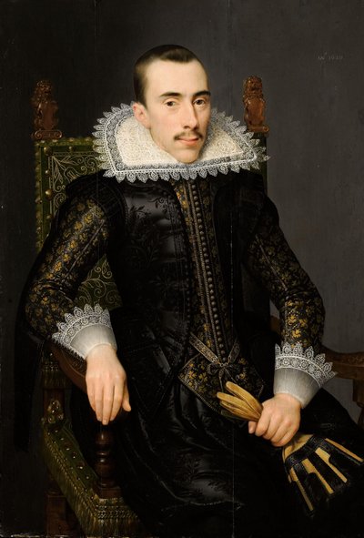 Portrét muže, možná Walterus Fourmenois (1596-1653) od Salomon Mesdach (attributed to)