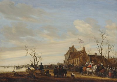 Kreslení úhoře, počátek 50. let 17. století. od Salomon Ruysdael