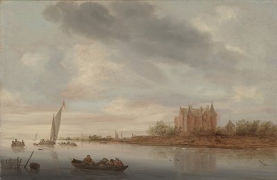 Hrad na řece, 1644 od Salomon van Ruisdael or Ruysdael