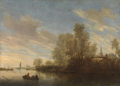 Výhled na řeku poblíž Deventeru od Salomon van Ruysdael