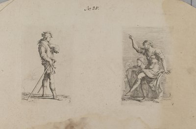 (Série figurek) Muž s rukou v úrovni hrudníku od Salvator Rosa