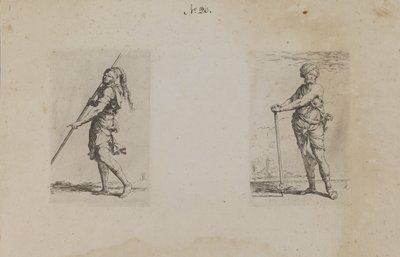 (Série figurek) Muž s kloboukem, boční pohled od Salvator Rosa