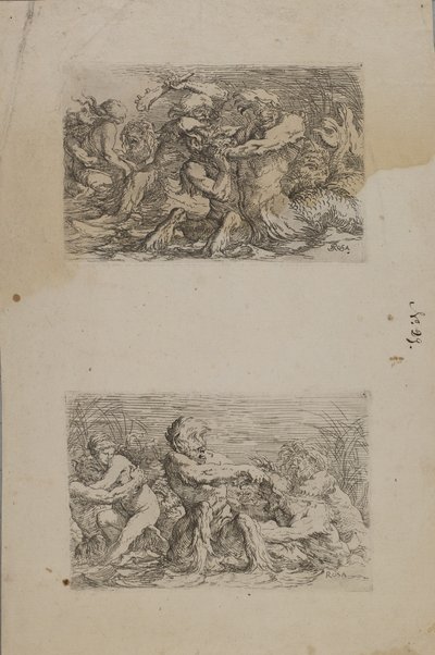 (Série figurek) Říční bohové bojují od Salvator Rosa