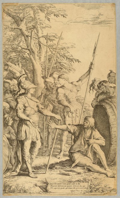 Alexander na návštěvě u Diogena od Salvator Rosa