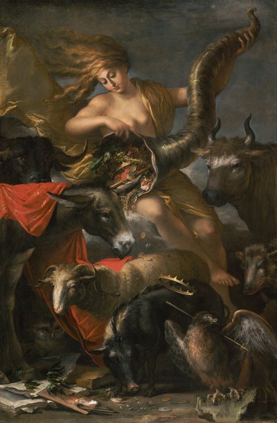 Alegorie štěstí, kolem 1658-9 od Salvator Rosa