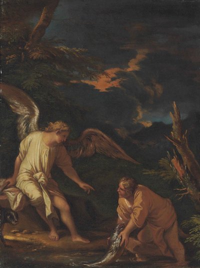 Připsáno Salvátoru Rosovi - Tobiáš a anděl od Salvator Rosa