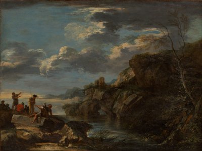 Bandité na skalnatém pobřeží, 1655-60. od Salvator Rosa
