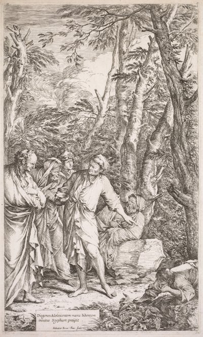 Diogenes a jeho pohár od Salvator Rosa