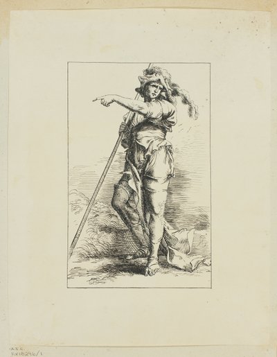 Postava s ukazováčkem od Salvator Rosa