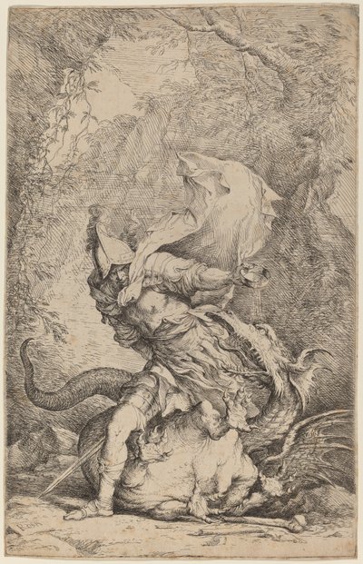 Jason a drak od Salvator Rosa