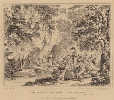 Jan Křtitel káže na poušti, Matouš od Salvator Rosa