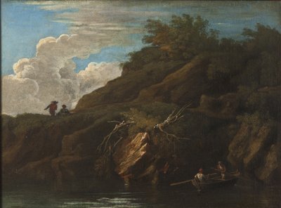 Krajina s vodou od Salvator Rosa