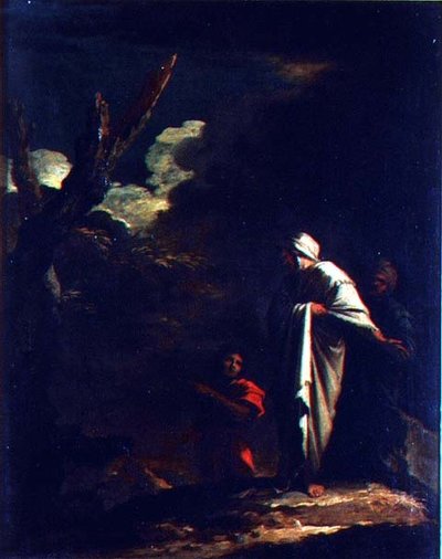 Krajina s postavami od Salvator Rosa
