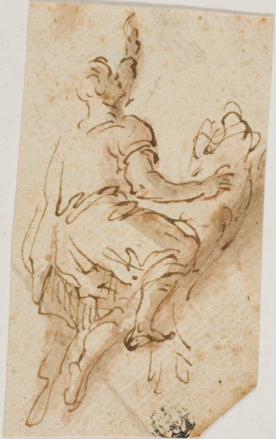 Muž na lvu od Salvator Rosa