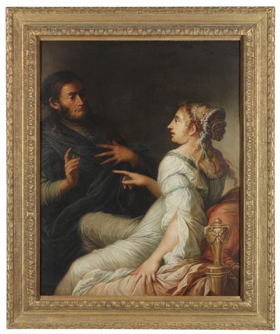 Phryne a Xenocrates od Salvator Rosa