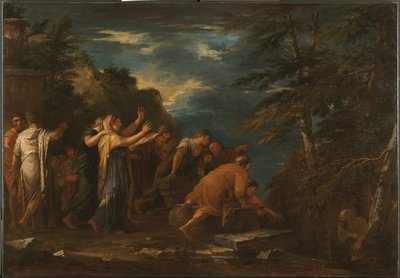 Pythagoras vystupující z podsvětí od Salvator Rosa