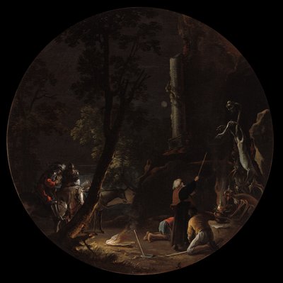 Scény čarodějnictví: Noc, c. 1645-1649. od Salvator Rosa