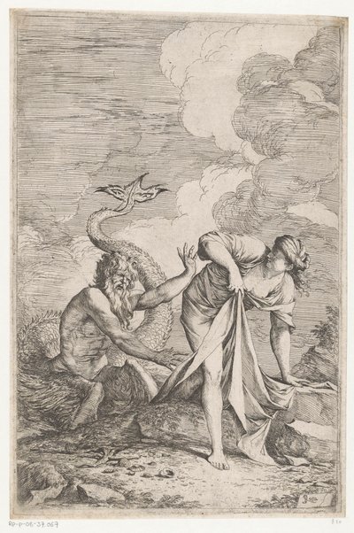 Scylla prchá před Glaukem od Salvator Rosa