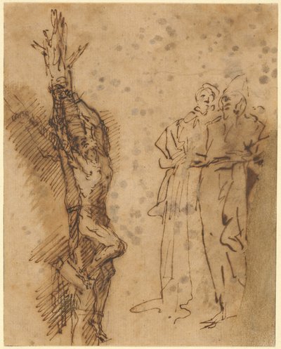 Studie na Polykratovo ukřižování od Salvator Rosa