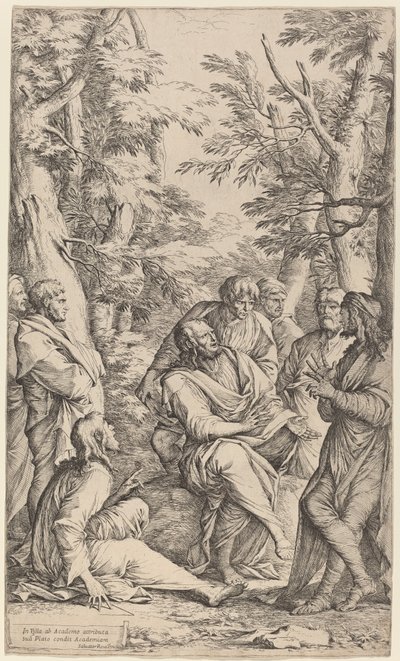 Platónova akademie od Salvator Rosa
