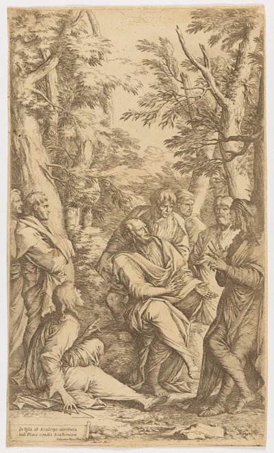 Platónova akademie od Salvator Rosa