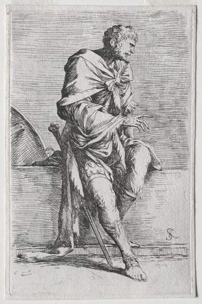 Řada figurín: Figurina, 1656-57. od Salvator Rosa