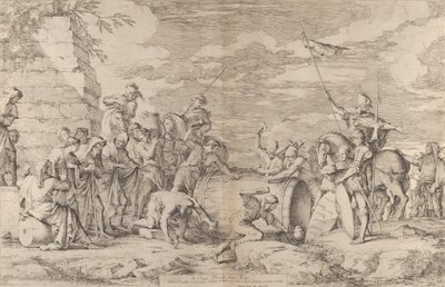 Smrt Marcuse Atilia Regula, ukázaného přibitého do vany Carthagi..., ca. 1661-62. od Salvator Rosa