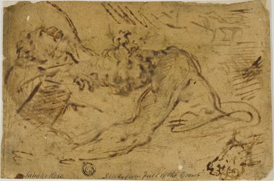 Dvě postavy pro zápas od Salvator Rosa