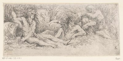 Pět říčních bohů s urnami Tritons and River Gods (název série) od Salvator Rosa