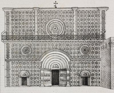 Fasáda baziliky Santa Maria di Collemaggio, L