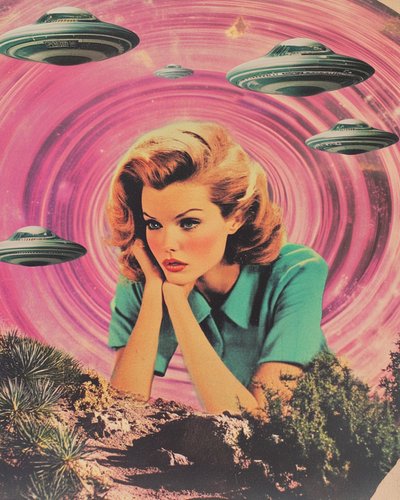 Žena ve stylu retro sci-fi od Samantha Hearn