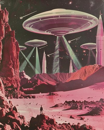Retro sci-fi invaze od Samantha Hearn