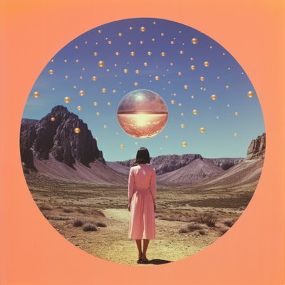 Žena v surrealistické poušti od Samantha Hearn